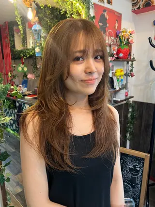 ロング カラー カラーパティシエ facce🌼ikoのヘアスタイル