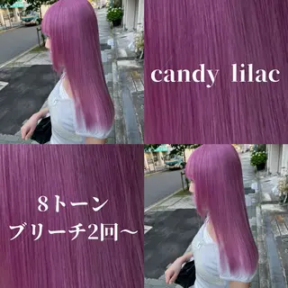 ロング カラー ナチュラルカラー/ ハイトーン AMIのヘアスタイル
