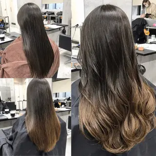 ロング レイヤーカット 赤み消し　店長/大和のヘアスタイル