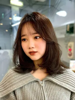 ミディアム ☘️Merak 🐈⬛Harunaのヘアスタイル
