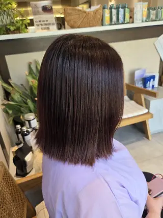 ミディアム カラー 谷津 瞳のヘアスタイル