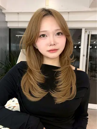 セミロング 無料カットモデル募集 ONYX 表参道のヘアスタイル
