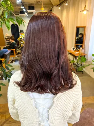 セミロング カラー ブリーチなしカラー 🌿脇黒丸 彩のヘアスタイル