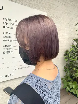 ショート 斉藤大河 カラー/縮毛矯正のヘアスタイル