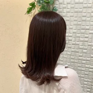 セミロング 柔らかい縮毛矯正 Yu🫧銀座🩶のヘアスタイル