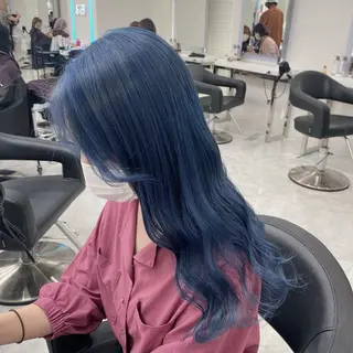 セミロング カラー ヘアアレンジ 🫧モテる💗ダメー ジレスハイトーン🫧のヘアスタイル