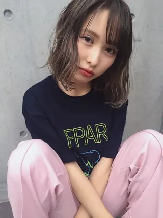 ショート ミディアム 透明感カラー🌿ボブ ✨飛田 ケイのヘアスタイル