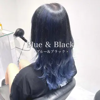 セミロング カラー ヘアアレンジ メンズ 🦋重くない暗髪🦋 Hana🦋のヘアスタイル