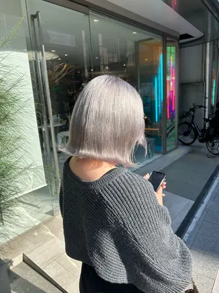 ミディアム メンズウルフ/ボブ パーマ/くるみのヘアスタイル