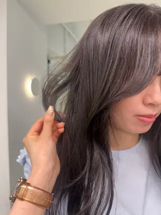ロング カラー REINA☁️透明感 カラー/ぷつっと♡のヘアスタイル