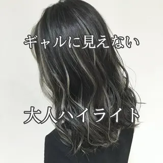 セミロング カラー 髪質改善カラー韓国風 レイヤーtudaのヘアスタイル