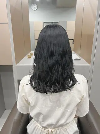 セミロング パーマ ボブパーマコテ巻き風 パーマNo1深江秀平のヘアスタイル