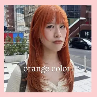 ロング カラー レイヤー/暖色カラー 🎀はるのヘアスタイル