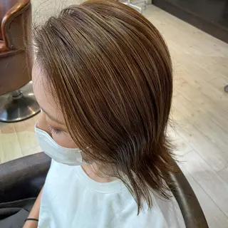 ミディアム カラー 北川 智海のヘアスタイル