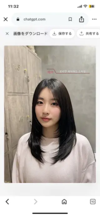 セミロング 森 はるかのヘアスタイル