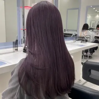 ロング カラー 流行りの透明感カラー ×縮毛矯正🤍ユウのヘアスタイル