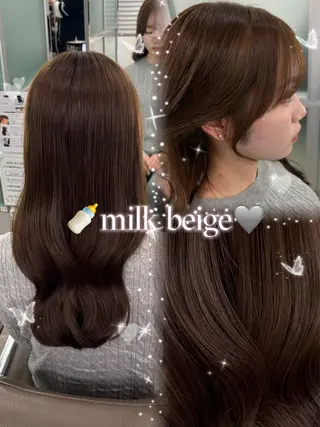 ロング 韓国風骨格カット 艶カラー🩶髙林夏美のヘアスタイル