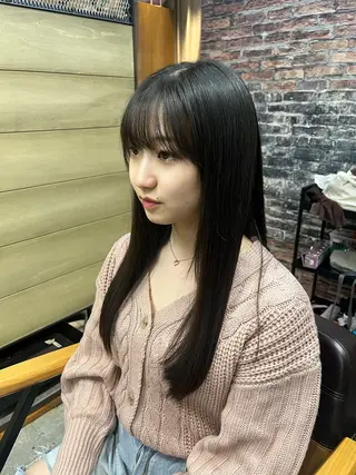 ロング カラー パーマ 今話題の艶髪矯正 美艶カラー/FUKAのヘアスタイル