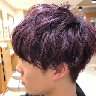ミディアム カラー メンズ ネイル ニュアンスカラー🫧 加納のヘアスタイル
