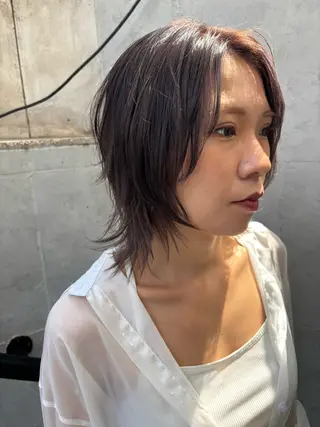 ショート カラー ボブ×レイヤーカット 透明感カラー/Fuuのヘアスタイル