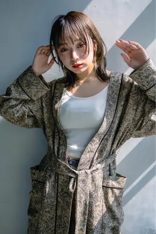ミディアム カラー 酸性縮毛矯正 店長浅野太郎のヘアスタイル