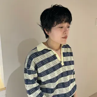 ショート パーマ io濱川 遥のヘアスタイル