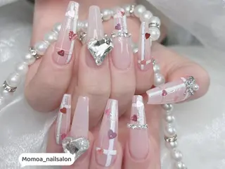 ネイル MoMoA Nail ネイル長さ出し専門店のネイルデザイン