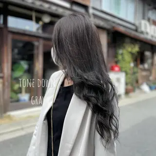 セミロング カラー ヘアアレンジ Hikari /京都駅美容室のヘアスタイル