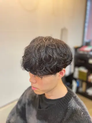 ショート パーマ メンズ シャドウパーマ/縦落 ちパーマ 大久保拓実のヘアスタイル