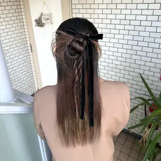ロング ヘアアレンジ 褒められヘアメイク /‎ボブ女子🐶みおのヘアスタイル