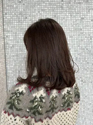 ミディアム カラー 菅沼 花琳のヘアスタイル