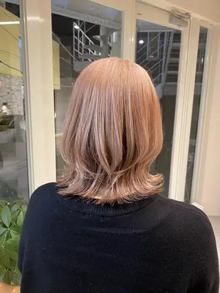 ミディアム カラー ハイトーン×似合わせ 🌱中川慎之介のヘアスタイル
