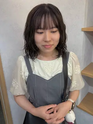 ミディアム パーマ 髪質改善パーマ 酸性ストレートのヘアスタイル