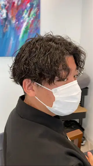 パーマ メンズ リベイルけんた モデル募集のヘアスタイル