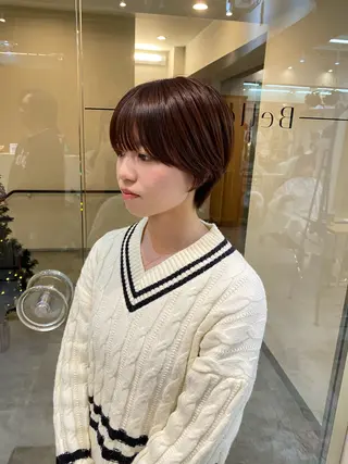 ショート カラー やました もえかのヘアスタイル