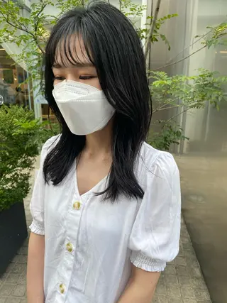 ミディアム カラー パーマ ヘアアレンジ メンズ キッズ ネイル マツエク・マツパ 🫧umu.🫧韓国 /レイヤーカットのヘアスタイル