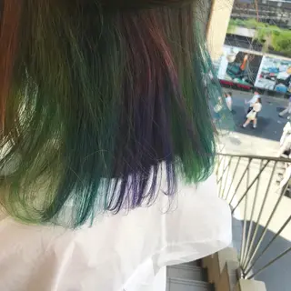 ミディアム カラー パーマ ヘアアレンジ メンズ キッズ マツエク・マツパ サロンドミルク 渋谷高比良のヘアスタイル