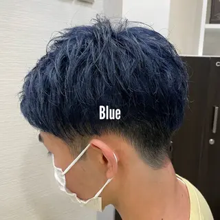 カラー 都立大学メンズパーマ フェザー/大丸優希のヘアスタイル