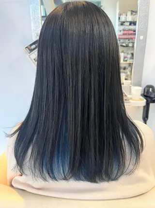 セミロング カラー 柳川 玲也のヘアスタイル