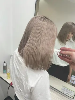 ミディアム 名古屋ハイトーン/ 🐶ブリーチ専門店のヘアスタイル