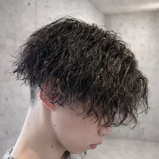 ショート パーマ メンズ スナップフォト確認 お願いします!竹内のヘアスタイル