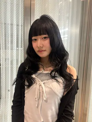 ロング ココロ♩ハイトーン/ 暖色  大名博多のヘアスタイル