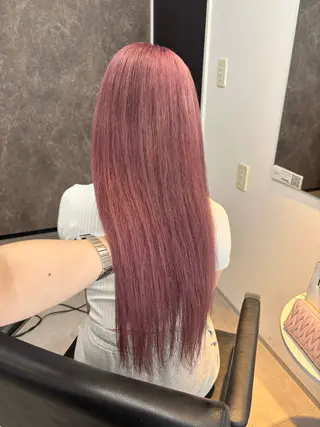ロング カラー 鍋嶋 涼香のヘアスタイル