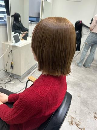 ミディアム カラー ヘアアレンジ ボブ /ニュアンス/ satomi🧸💖のヘアスタイル