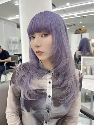 ロング 髪質改善ケアカラー Eir梅田/中村のヘアスタイル