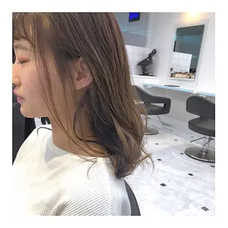 ミディアム カラー レイヤーボブ/ボブ 仲川和人のヘアスタイル
