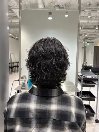 ミディアム パーマ メンズ fifth 桐山 蒼史のヘアスタイル
