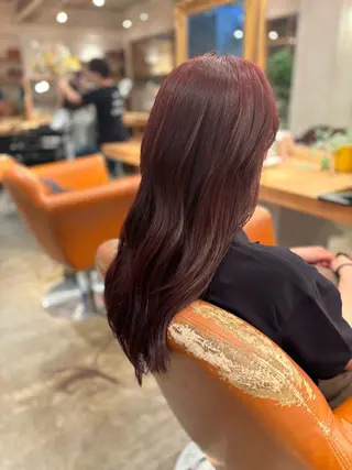 ロング カラー 髪質改善カラー ベージュ🤎YUMEのヘアスタイル