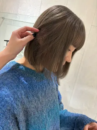 ショート カラー yui🥀/ボブ /ブリーチなしカラーのヘアスタイル