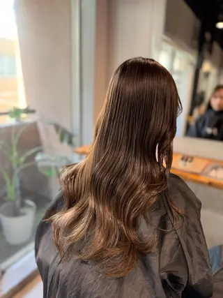 ロング カラー NANAMI🩵 大人可愛い韓国ヘアのヘアスタイル